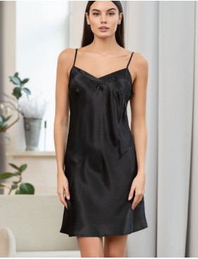 Ночная сорочка из шёлка Mia-Amore VITTORIA 5150 черный, Цвет: черный, Размеры: 3XL