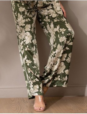 Шелковая домашняя пижама Mia-Amore VITTORIA 5157 темный хаки, Цвет: темный хаки, Размеры: 3XL, изображение 5