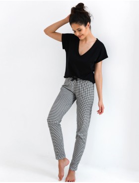 Женская пижама с брюками Sensis DOMENICA, Цвет: черный, Размеры: S, изображение 3