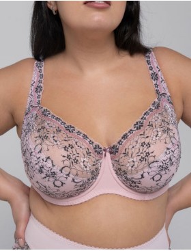 Бюстгальтер полумягкий с вышивкой Valmira 1109-1109/B лотос с графитом, Цвет: лотос с графитом, Размеры: 75H