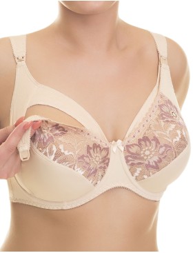 Бюстгальтер для кормления Valmira 1139 бежевый с розовым рубином, Цвет: бежевый с розовым ру, Размеры: 75H
