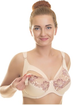 Бюстгальтер для кормления Valmira 1139 бежевый с розовым рубином, Цвет: бежевый с розовым ру, Размеры: 75H, изображение 3
