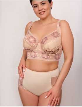 Трусы высокие Valmira 2916/M бежевый с розовым рубином, Цвет: бежевый с розовым ру, Размеры: M, изображение 4