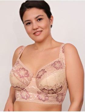 Бюстье для большой груди Valmira 1144 бежевый с розовым рубином, Цвет: бежевый с розовым ру, Размеры: 75H, изображение 3