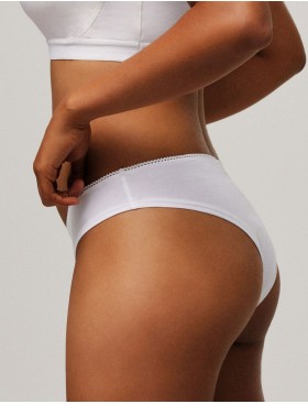 Хлопковые трусы бразилиана Ysabel Mora 10072 LAPURESA белый, Цвет: белый, Размеры: S, изображение 3