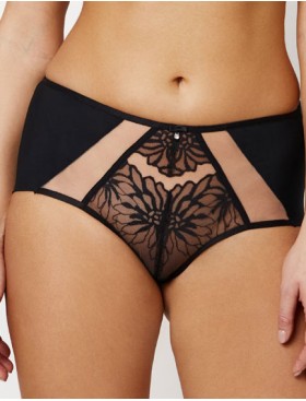 Высокие трусики Subtille ASTRA BLACK high-waist, Цвет: черный+телесный, Размеры: S