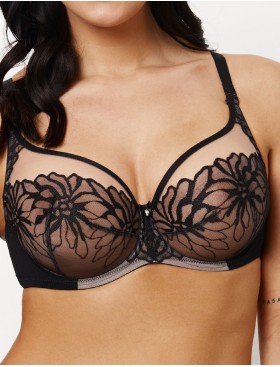 Бюстгальтер с мягкой чашкой Subtille ASTRA BLACK soft, Цвет: черный+телесный, Размеры: 70L