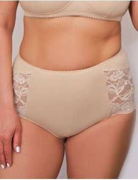 Высокие трусы с кружевом Valmira 2922 бежевый, Цвет: бежевый, Размеры: M