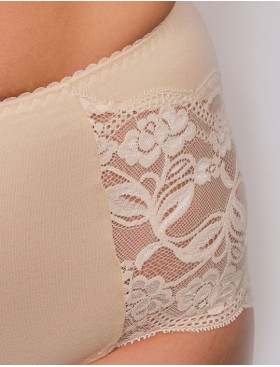 Высокие трусы с кружевом Valmira 2922 бежевый, Цвет: бежевый, Размеры: M, изображение 3