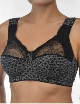 Усиленный хлопковый бюстгальтер Valmira 1104/E черный кристалл, Цвет: черный кристалл, Размеры: 95H
