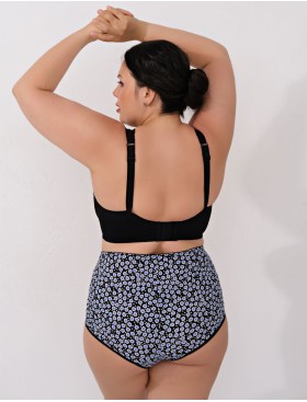 Бюстгальтер больших размеров Valmira 1113 черный с синим, Цвет: черный с синим, Размеры: 75H, изображение 8