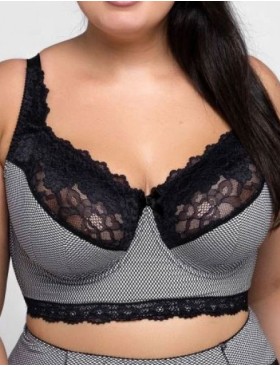 Бюстье из хлопка Valmira 1144/G гусиные лапки, Цвет: гусиные лапки, Размеры: 80D