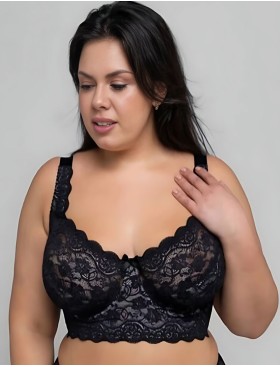 Полумягкий кружевной бюстгальтер бюстье Valmira 1144 ночная волна, Цвет: ночная волна, Размеры: 90C, изображение 3