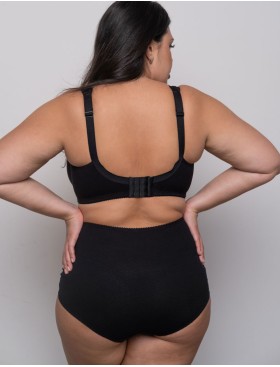 Трусы женские высокие из хлопка Valmira 2930/C тисненый черный, Цвет: тисненый черный, Размеры: 2XL, изображение 4