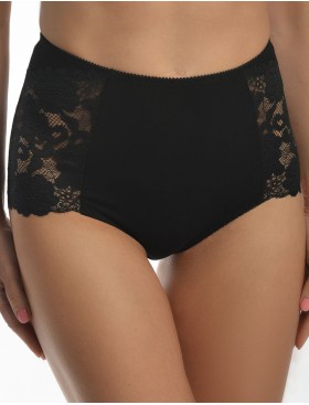 Высокие трусы с кружевом Valmira 2922 черный, Цвет: черный, Размеры: M