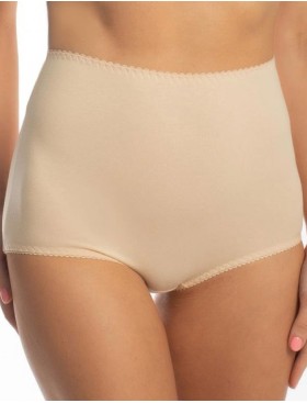 Высокие трусы из хлопка Valmira 2930 бежевый, Цвет: бежевый, Размеры: L
