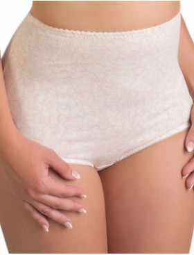 Трусы женские высокие из хлопка Valmira 2930/C молоко с аметистом, Цвет: молоко с аметистом, Размеры: 7XL