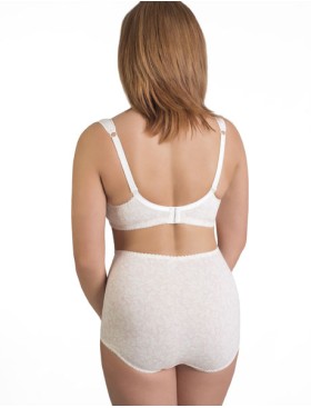 Трусы женские высокие из хлопка Valmira 2930/C молоко с аметистом, Цвет: молоко с аметистом, Размеры: 7XL, изображение 4