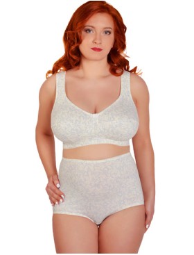 Трусы женские высокие из хлопка Valmira 2930/C молоко с голубым, Цвет: молоко с голубым, Размеры: M, изображение 4