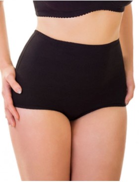 Высокие трусы из хлопка Valmira 2930 черный, Цвет: черный, Размеры: M