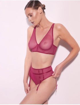 Высокие стринги с пажами Alles SONO stringi фуксия, Цвет: фуксия, Размеры: XL, изображение 4