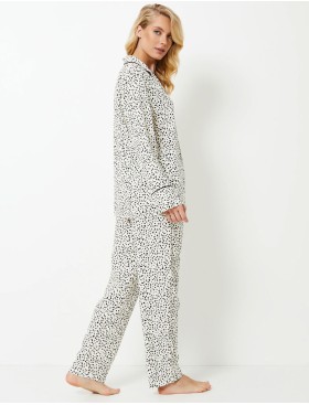 Пижама женская с брюками Aruelle BETHANY, Цвет: молочный/черный, Размеры: S, изображение 3
