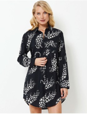 Сорочка-рубашка Aruelle TAMISHA, Цвет: черный/белый, Размеры: XS