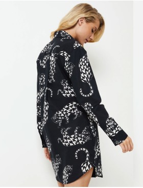 Сорочка-рубашка Aruelle TAMISHA, Цвет: черный/белый, Размеры: XS, изображение 2