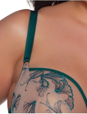 Мягкий бюстгальтер с вышивкой Ava RAFIA 2088 M emerald, Цвет: изумруд, Размеры: 70I, изображение 5