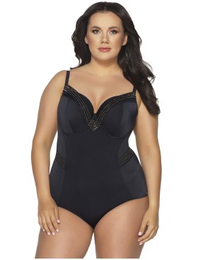 Закрытый купальник с мерцающим узором Ava SKJ58 U черный, Цвет: черный, Размеры: 105B, изображение 5