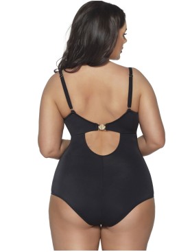 Закрытый купальник с мерцающим узором Ava SKJ58 U черный, Цвет: черный, Размеры: 105B, изображение 2