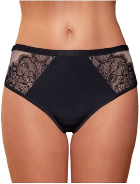 Трусы брифы Fluide DIVINE 2055 черный/миндаль, Цвет: черный/миндаль, Размеры: S