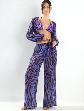 Брюки пляжные Jolidon FQR20I фиолетовый, Цвет: фиолетовый, Размеры: M, изображение 3