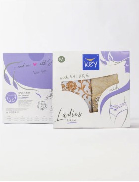 Набор трусов слипов Key LPC 171 (2 шт), Цвет: бежевый+оранжевый, Размеры: S, изображение 5