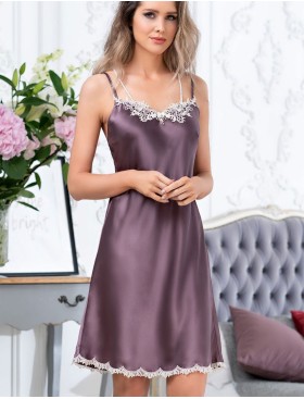 Сорочка шелковая Mia-Amore BRIGITTE 3680 сливовый, Цвет: сливовый, Размеры: 2XL, изображение 4