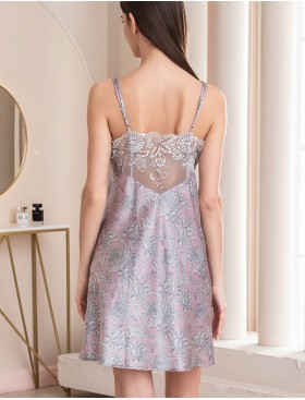 Короткая шелковая сорочка Mia-Amore REBECCA 5160 розовый жемчуг, Цвет: розовый жемчуг, Размеры: M, изображение 2