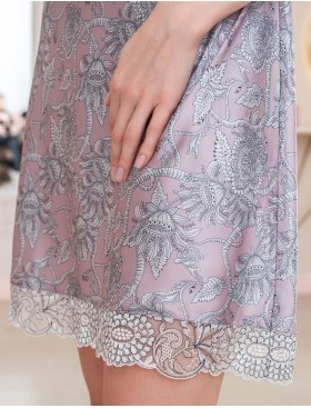 Шелковая короткая сорочка Mia-Amore REBECCA 5161 розовый жемчуг, Цвет: розовый жемчуг, Размеры: L, изображение 3