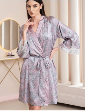 Шелковый халат кимоно Mia-Amore REBECCA 5163 розовый жемчуг, Цвет: розовый жемчуг, Размеры: L/XL