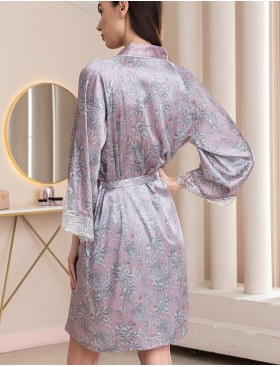 Шелковый халат кимоно Mia-Amore REBECCA 5163 розовый жемчуг, Цвет: розовый жемчуг, Размеры: L/XL, изображение 2