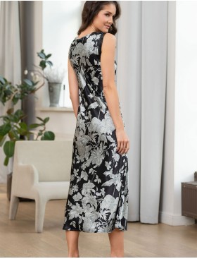 Сорочка шелковая с принтом Mia-Amore VITTORIA 5155 черный, Цвет: черный, Размеры: L, изображение 2