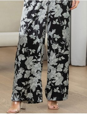 Шелковая домашняя пижама Mia-Amore VITTORIA 5157 черный, Цвет: черный, Размеры: 4XL, изображение 5