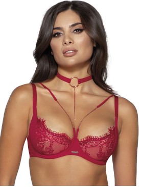 Бюстгальтер пуш-ап Novika HARPER N01 PUSH UP красный, Цвет: красный, Размеры: 80C, изображение 2