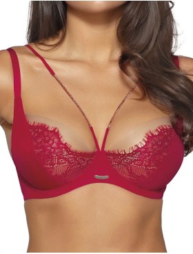 Бюстгальтер полупоролон Novika HARPER N02 PU крансый, Цвет: красный, Размеры: 95B