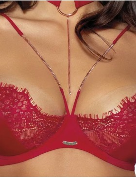 Бюстгальтер полупоролон Novika HARPER N02 PU крансый, Цвет: красный, Размеры: 95B, изображение 4