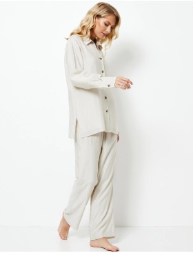 Комплект женский с брюками Aruelle AMARA SET, Цвет: серо-бежевый, Размеры: S, изображение 2