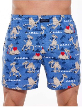 Свободные трусы шорты Cornette 001/011-13 CLASSIC синий/бежевый, Цвет: синий/бежевый, Размеры: 5XL