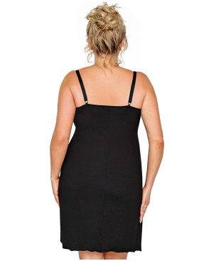 Сорочка с кружевным лифом Donna CANDY PLUS nightdress, Цвет: черный, Размеры: 5XL, изображение 2