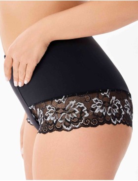 Трусы женские высокие Elli 711 LACE черно-серебро, Цвет: черно-серебро, Размеры: 4XL, изображение 3