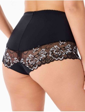 Трусы женские высокие Elli 711 LACE черно-серебро, Цвет: черно-серебро, Размеры: 4XL, изображение 2