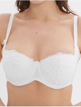 Бюстгальтер балконет Elli 7055 белый, Цвет: белый, Размеры: 75D